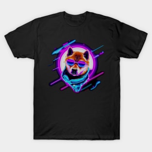 Synthwave Corgi Part 2 T-Shirt